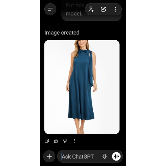 Chico's Dresses & Skirts - Chicos Sleeveless Mock Neck Tie Neck Dress Teal Blue Size 2